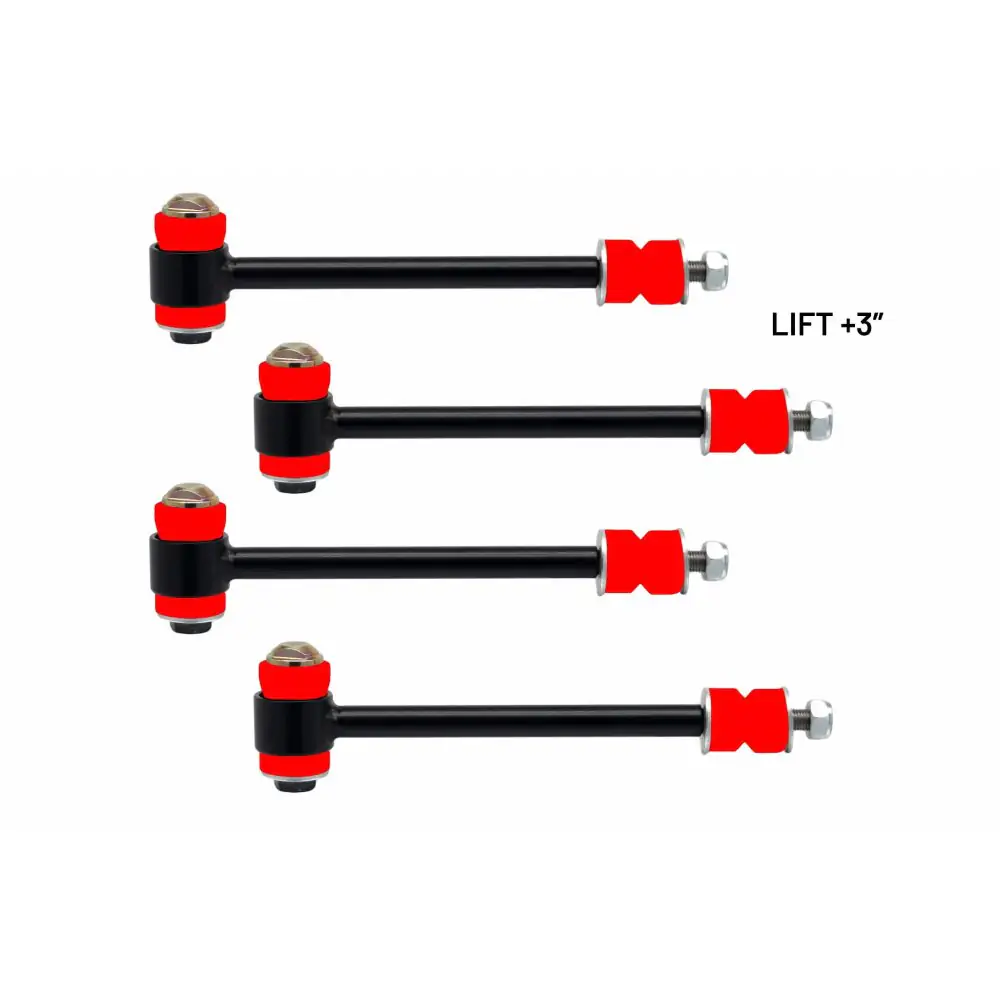 Juego de barras estabilizadoras versión lift +3" Nissan Patrol Y60 ROJO