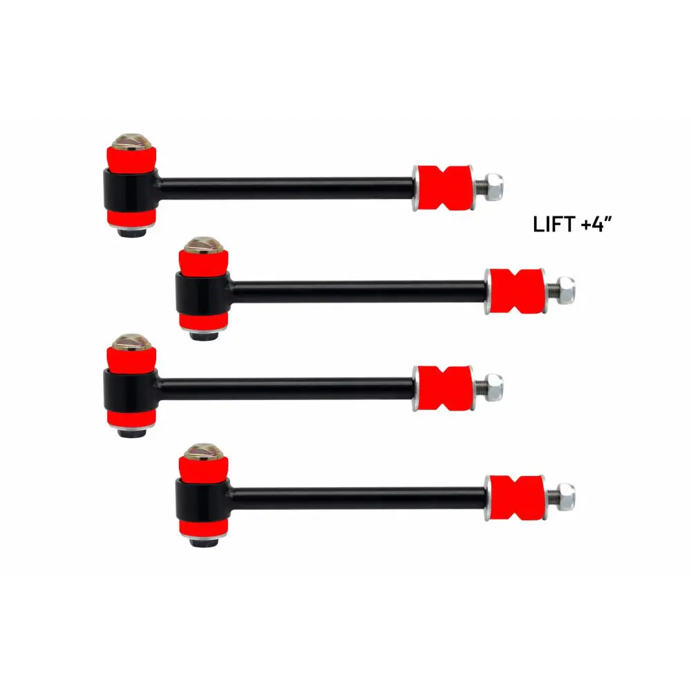 Juego de barras estabilizadoras versión lift +4" Nissan Patrol Y60 ROJO