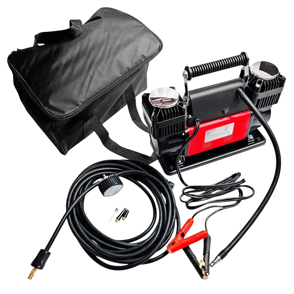 Portable compressor Bicylindro 300 l / min 12V Punane
