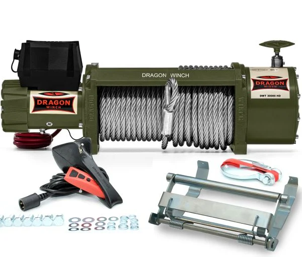 Vankrite ja spetsiaalsete sõidukite vints Truck 24V 10,5HJ pukseeritav kaal 13605kg/30000lb DWT30000HD
