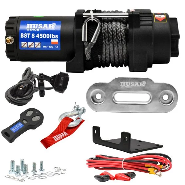 ATV ja quad vintsid BST 4500lbs Z LINĄ SYNTETYCZNĄ 12V 2,5HJ pukseeritav kaal 2041kg/4500lb BSTS4500LBS-S